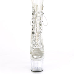 7 Inch Heel ADORE-1021C-2 Clear Rhinestone