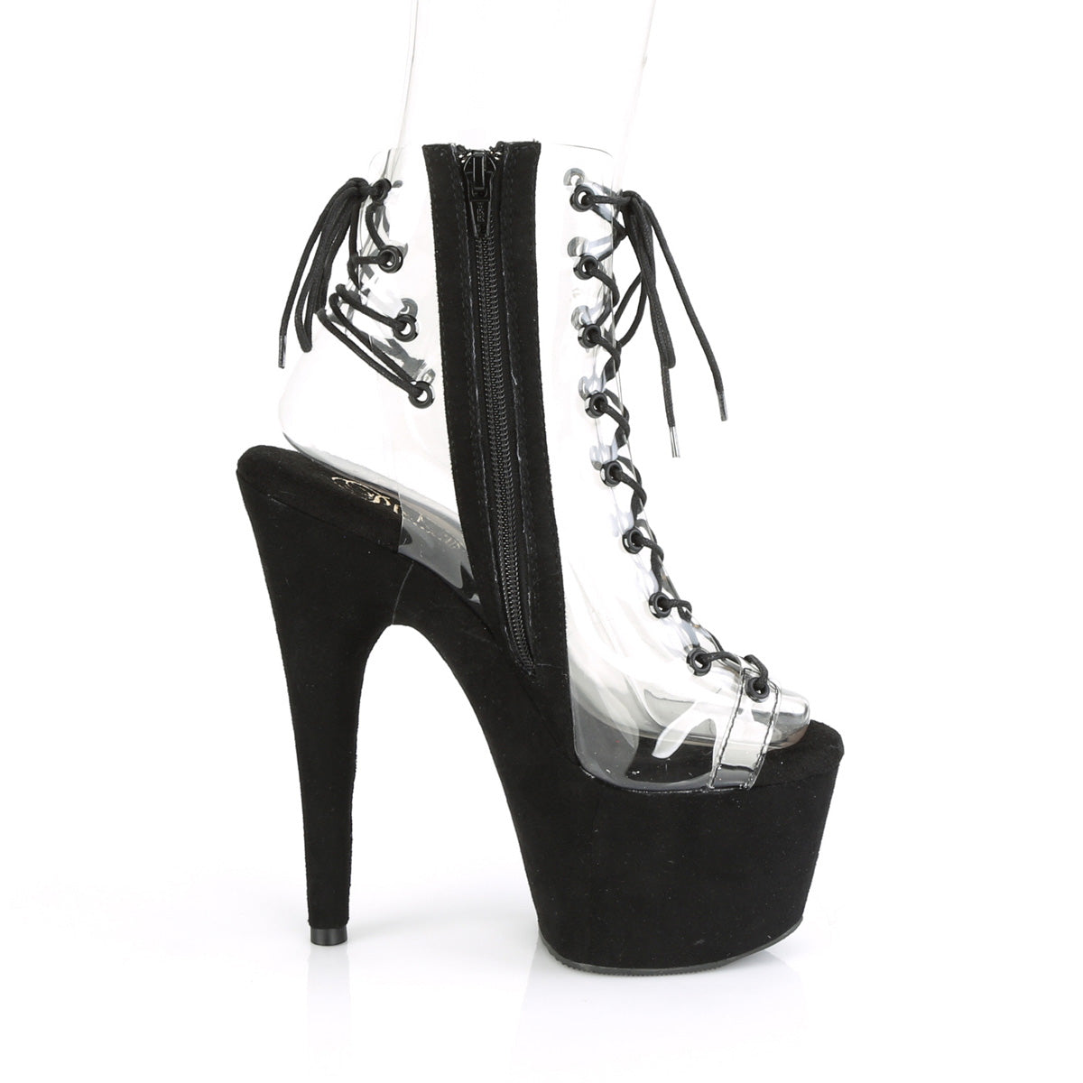 7 Inch Heel ADORE-700-30FS Clear Black