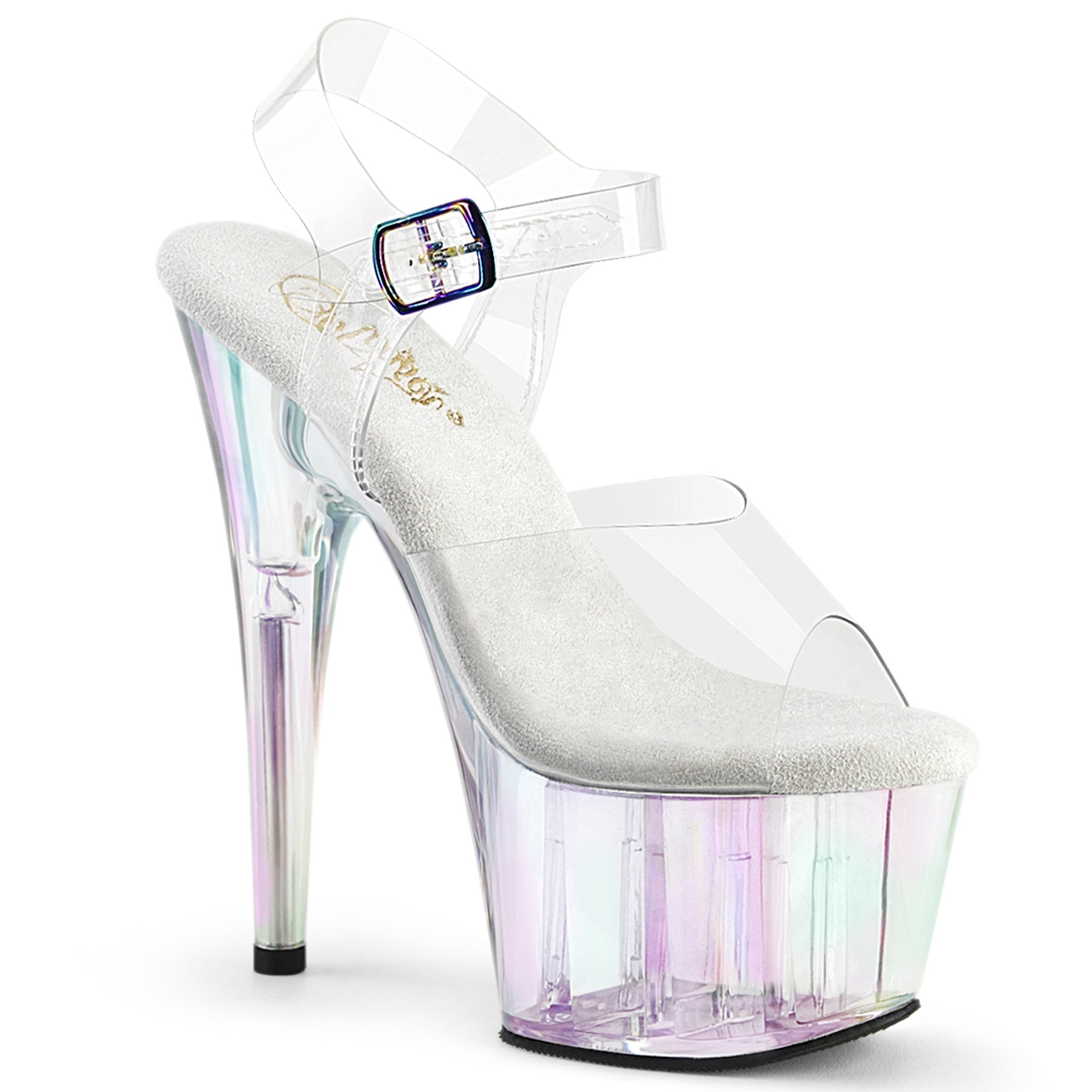 7 Inch Heel ADORE-708HT Clear Holo