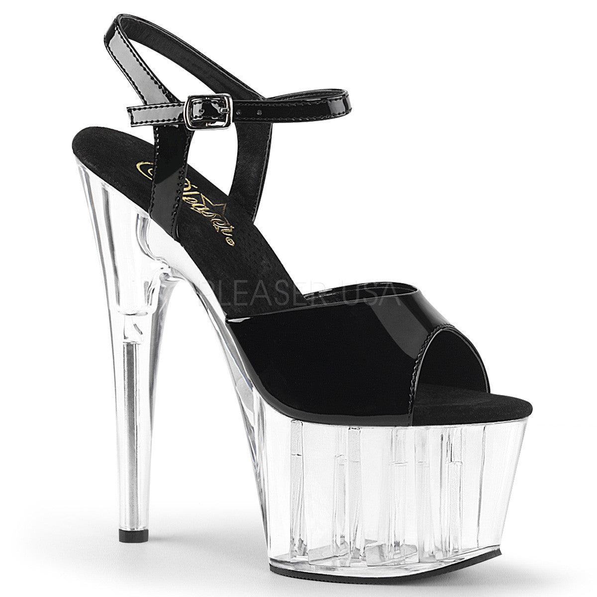 Pleaser ADORE-709 Black Exotic Dancing Sandals - Shoecup.com - 1