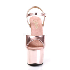 7 Inch Heel ADORE-709 Rose Gold Chrome