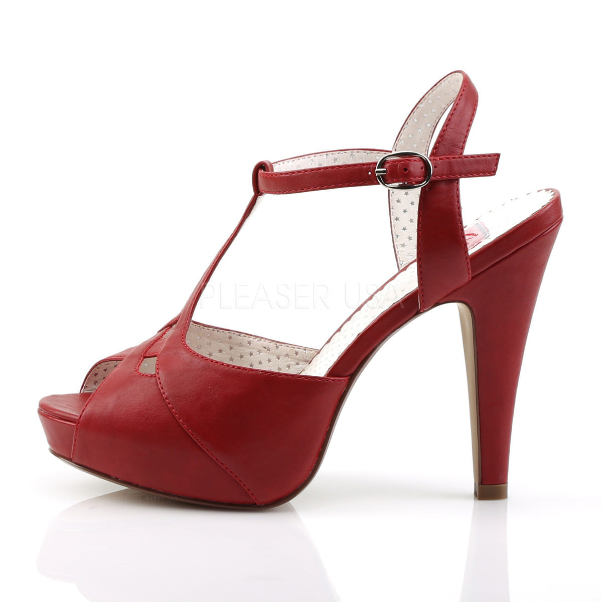 Pin Up Couture BETTIE-23 Red Retro-Inspired Sandals – Shoecup.com