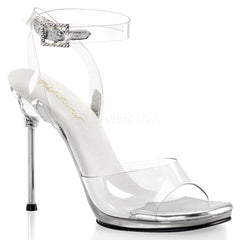 Fabulicious,FABULICIOUS CHIC-06 Clear-Clear Ankle Strap Sandals - Shoecup.com