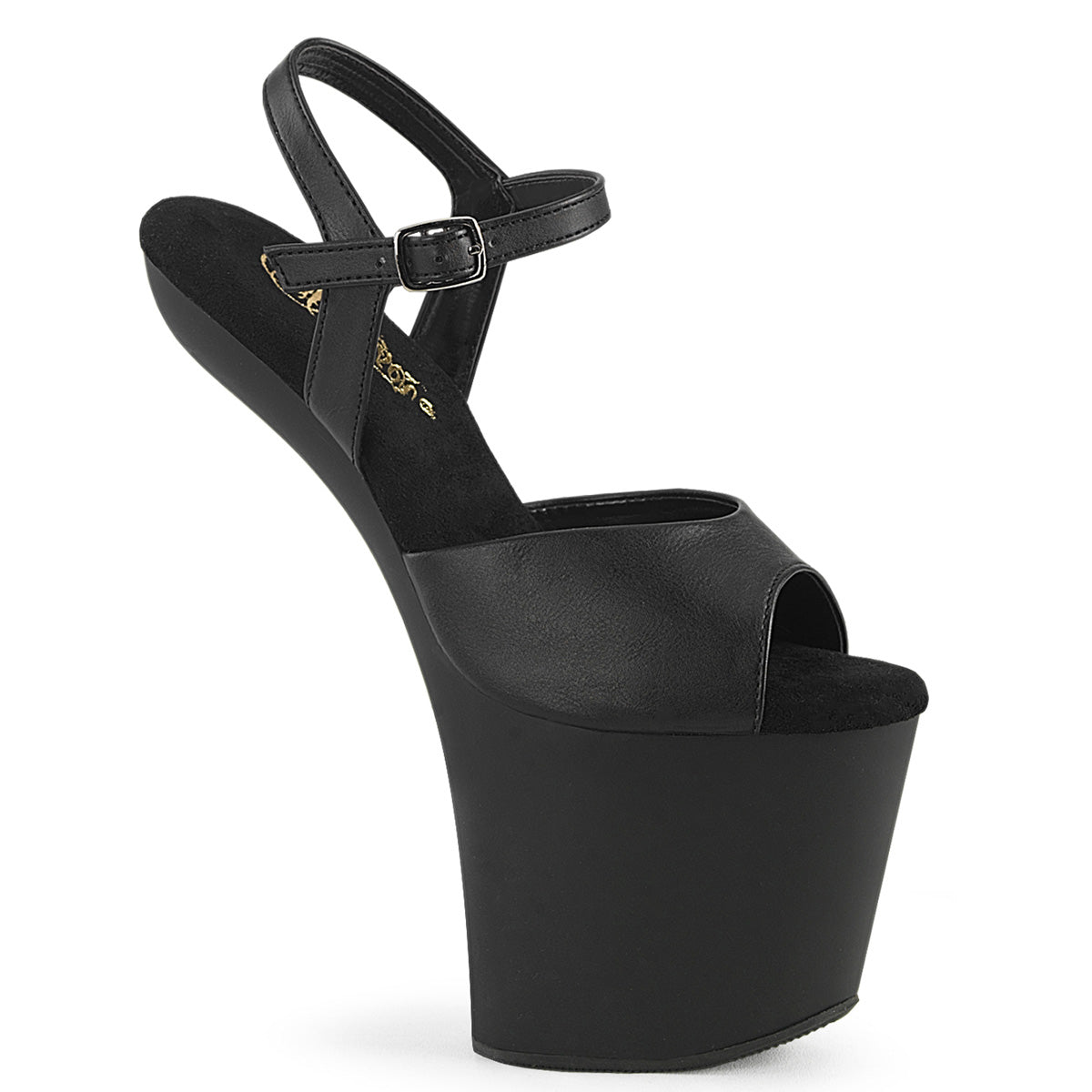 8 Inch Heelless CRAZE-809 Black Pu