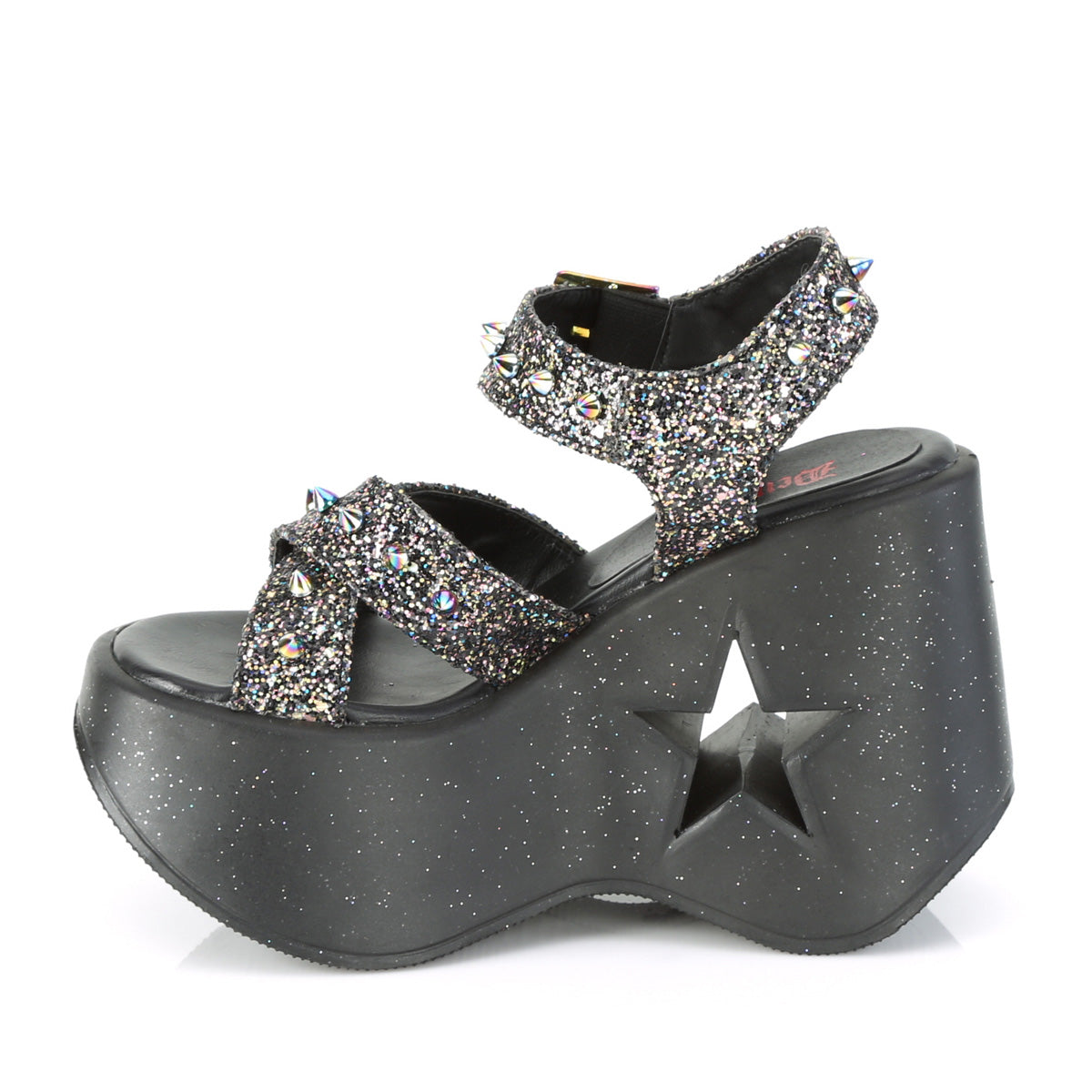 5 Inch Platform DYNAMITE-02 Black Glitter