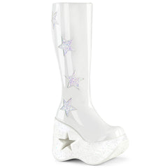 5 Inch Platform DYNAMITE-218 White Glitter