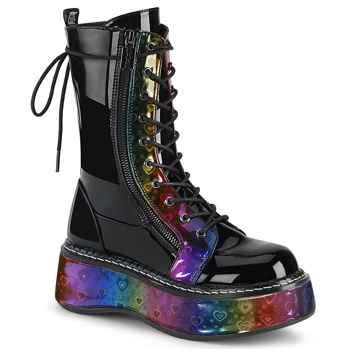 demonia-emily-350-black-patent-rainbow-hologram-with-hearts