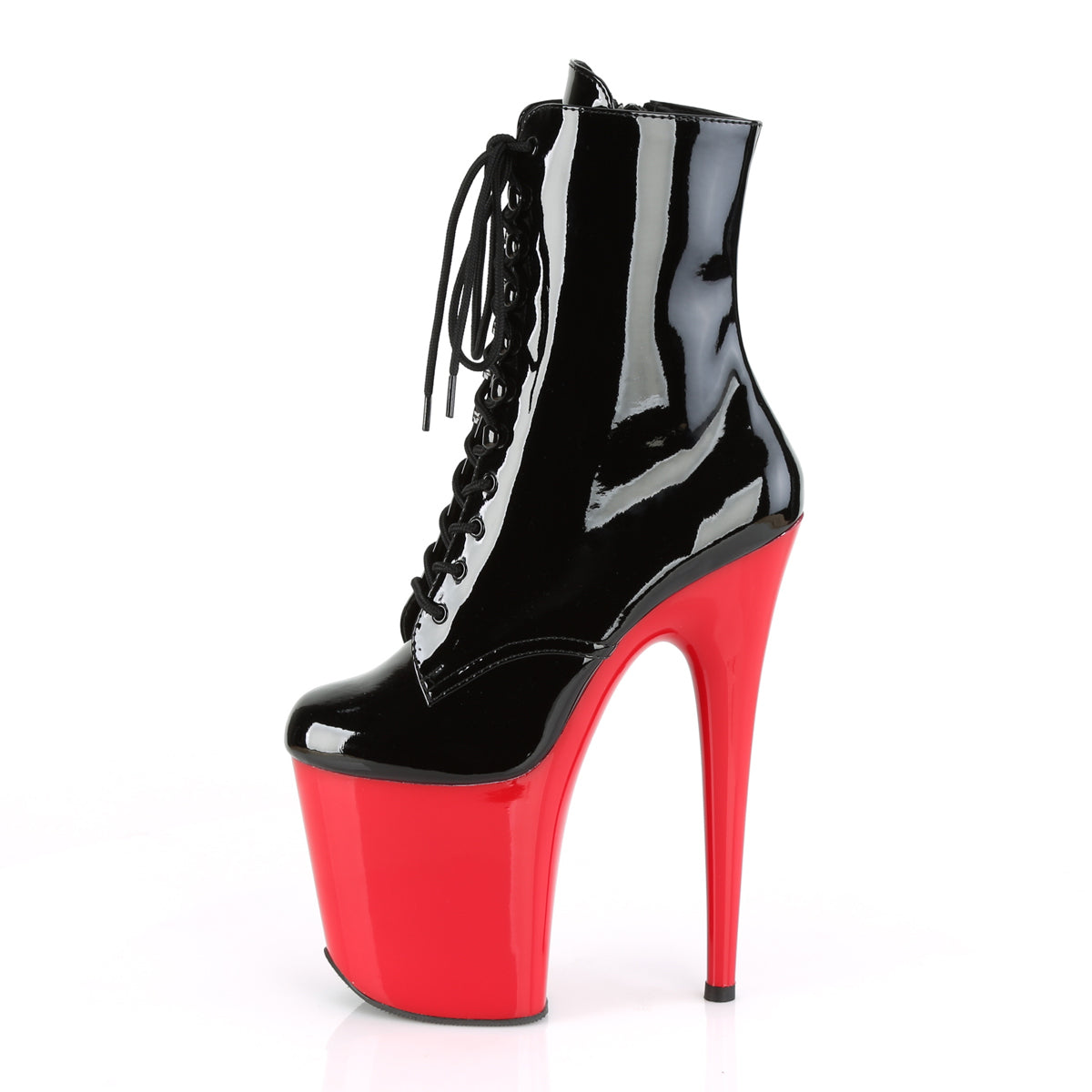 8 Inch Heel FLAMINGO-1020 Black Pat Red