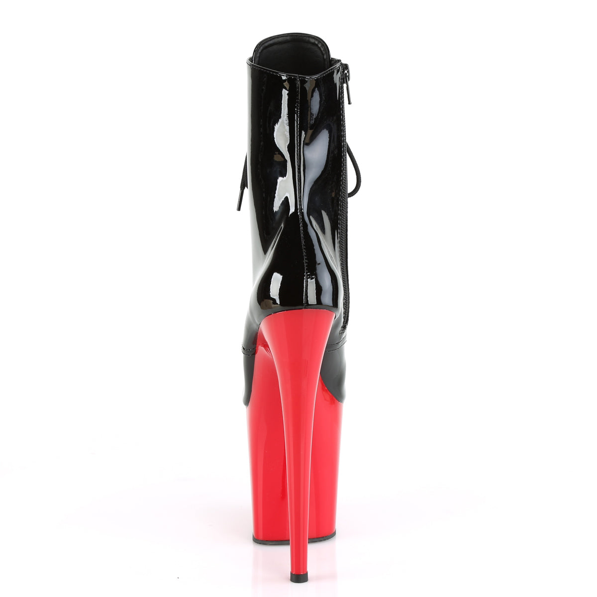 8 Inch Heel FLAMINGO-1020 Black Pat Red