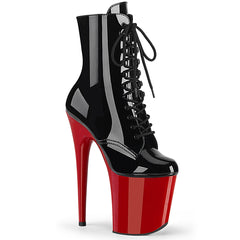 8" Heel FLAMINGO-1020 Black Pat Red