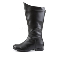 Men's Black Pu Superhero Boots