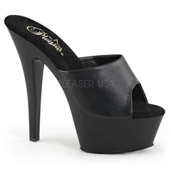6 Inch Heel KISS-201 Black Pu Stripper Shoes With Black Platform ...