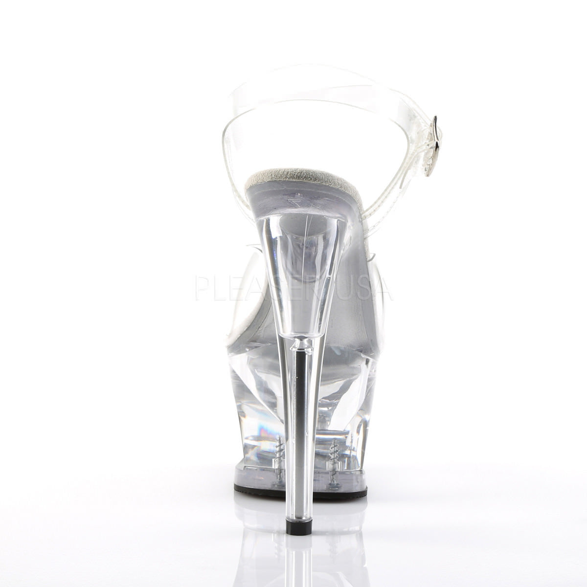Pleaser MOON-708 Clear Ankle Strap Sandals – Shoecup.com