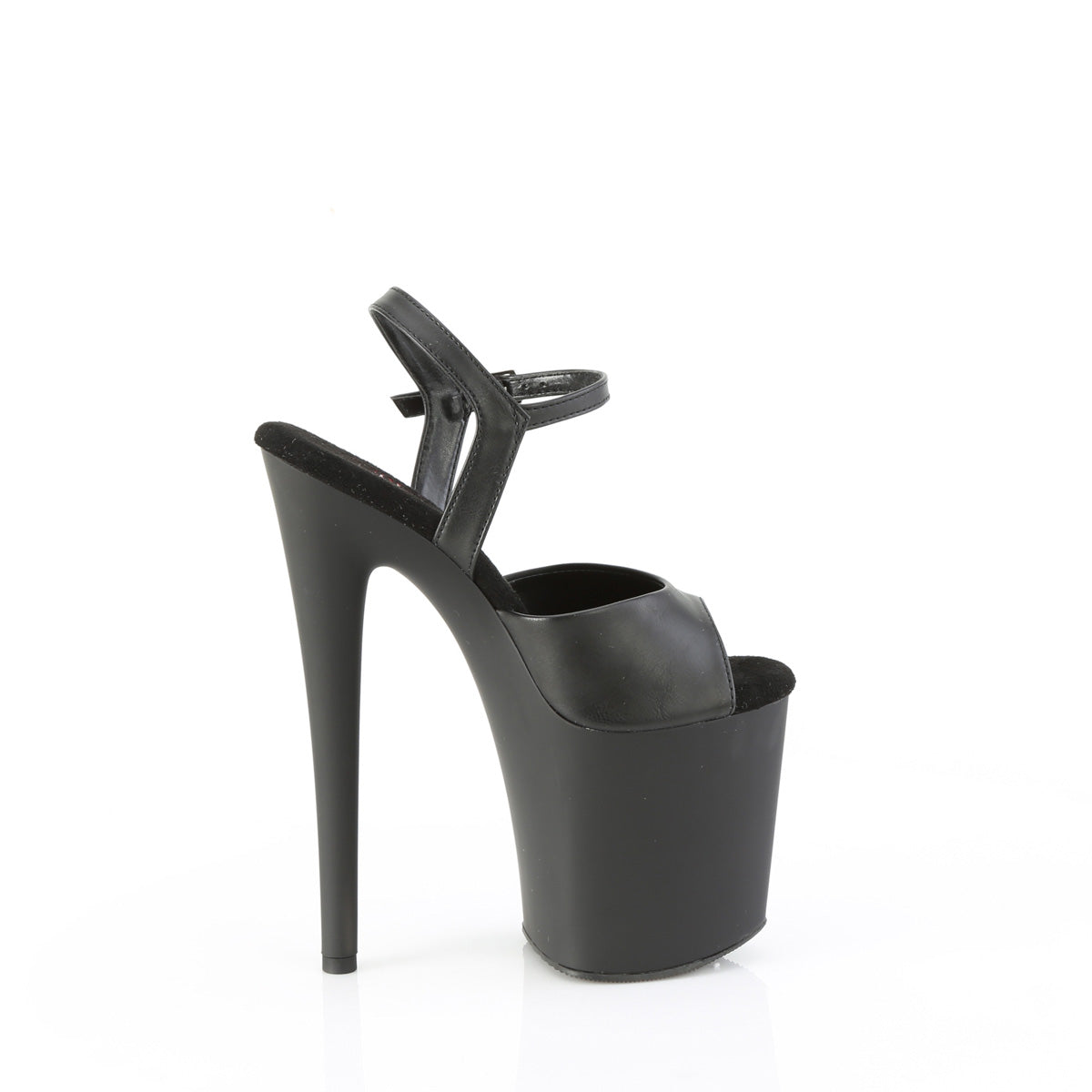 8 Inch Heel NAUGHTY-809 Black Pu