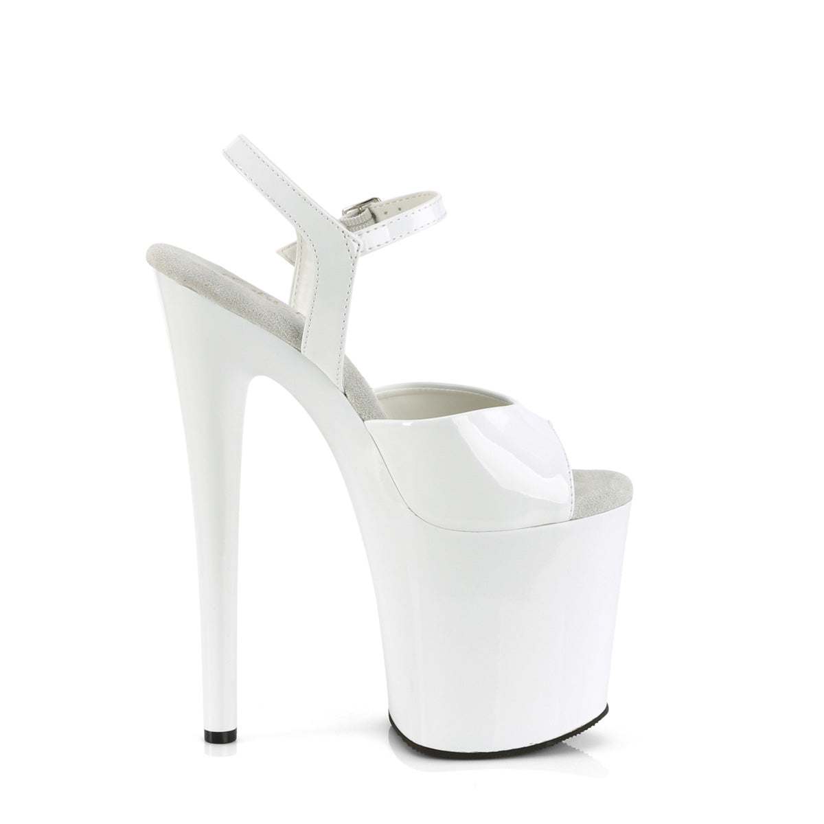 8 Inch Heel NAUGHTY-809 White Pat