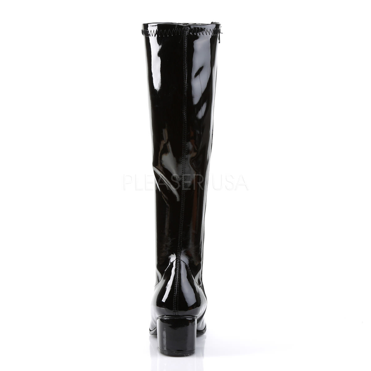 FUNTASMA RETRO-300 Black 2 Inch Heel Stretch Pat Gogo Boots – Shoecup.com