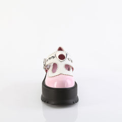 2 Inch Platform SLACKER-23 Baby Pink White