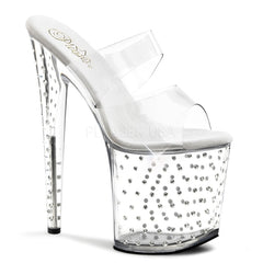 PLEASER STARDUST-802 Clear Platform Slides - Shoecup.com